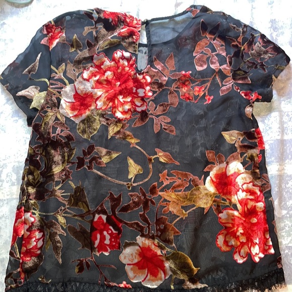 mwah top with velvet roses - Picture 2 of 3